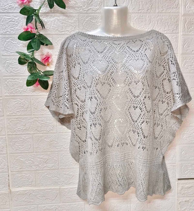 🎁Buy 2 Get 1 Free 🎁Silver Knit Top