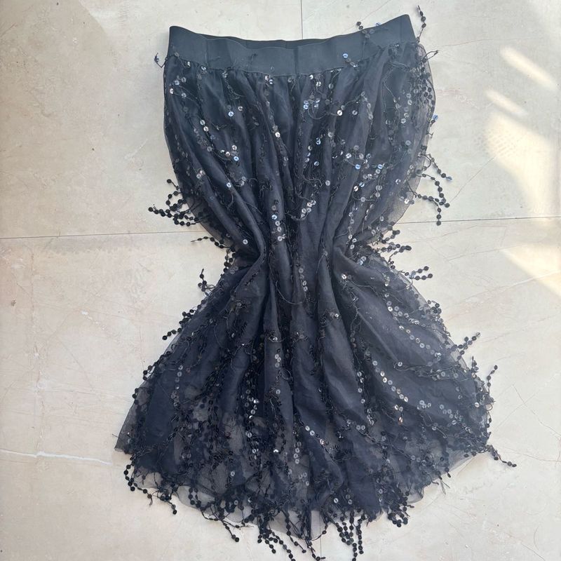Sequin Fringe Skirt