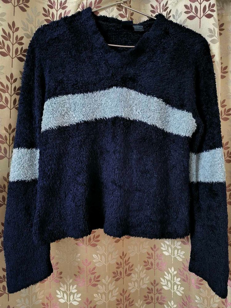 Cozy Blue Striped Sweater pullover