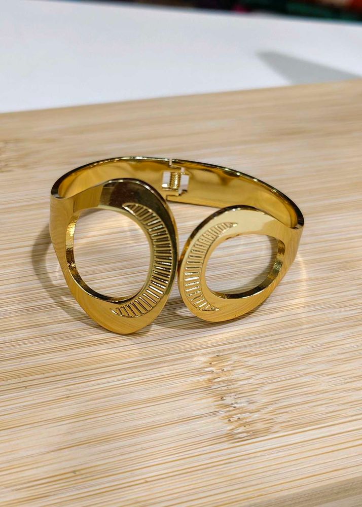 Gold-tone cutout cuff bracelet