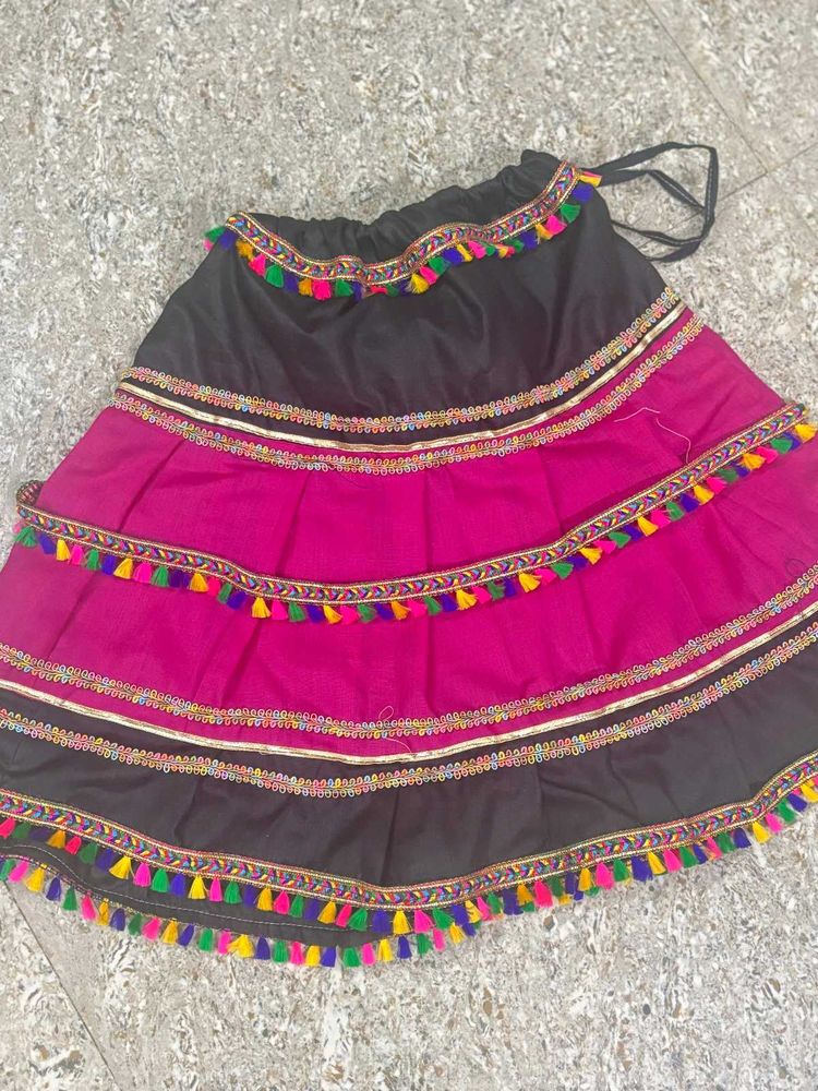 Ethnic Skirt with Colorful Details