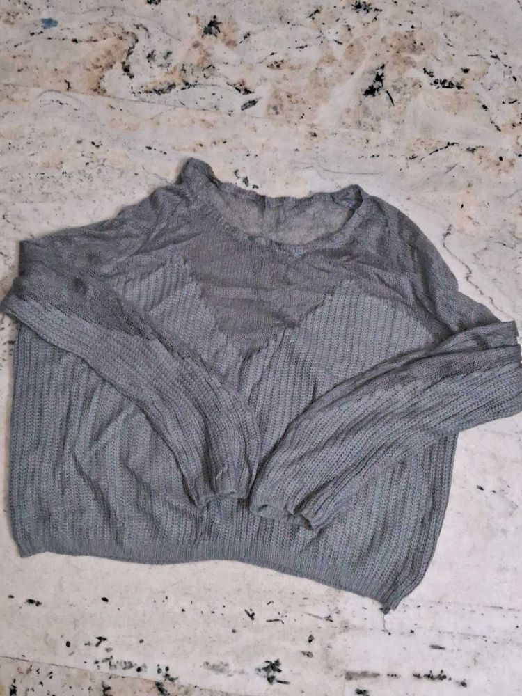 Grey Designer Sweater