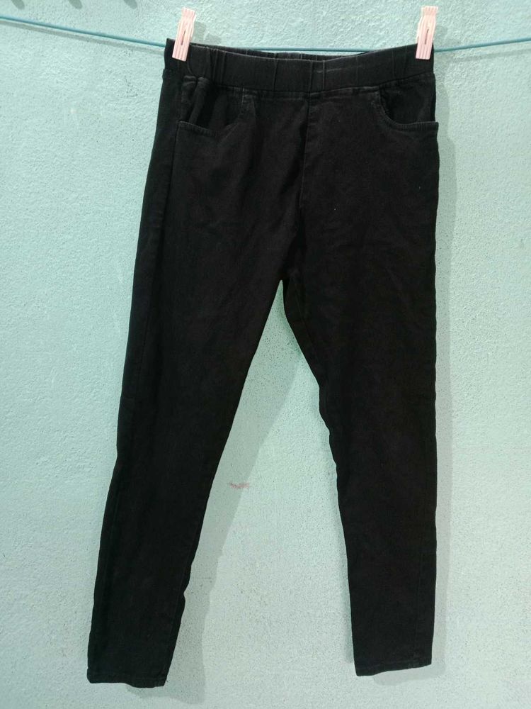🌑 Dark Black Jeans For Girls 30 Inch waist