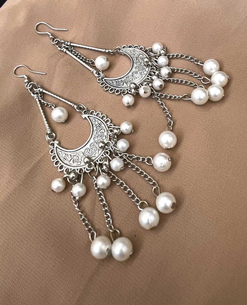 Pearl Moon Earrings