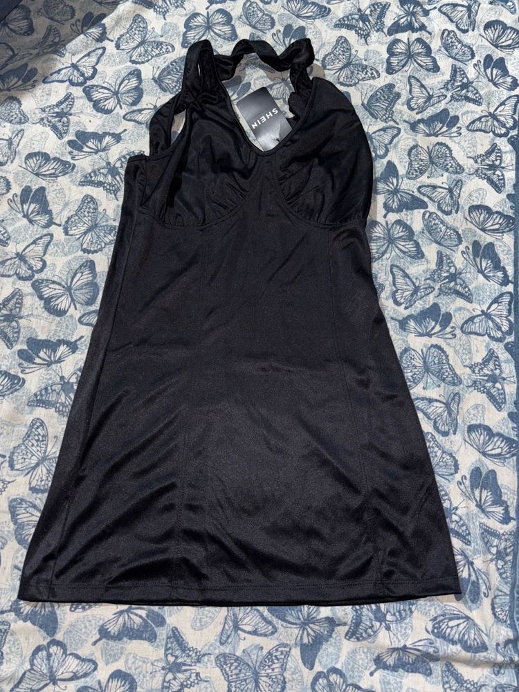 Chic Black Mini Slip Dress