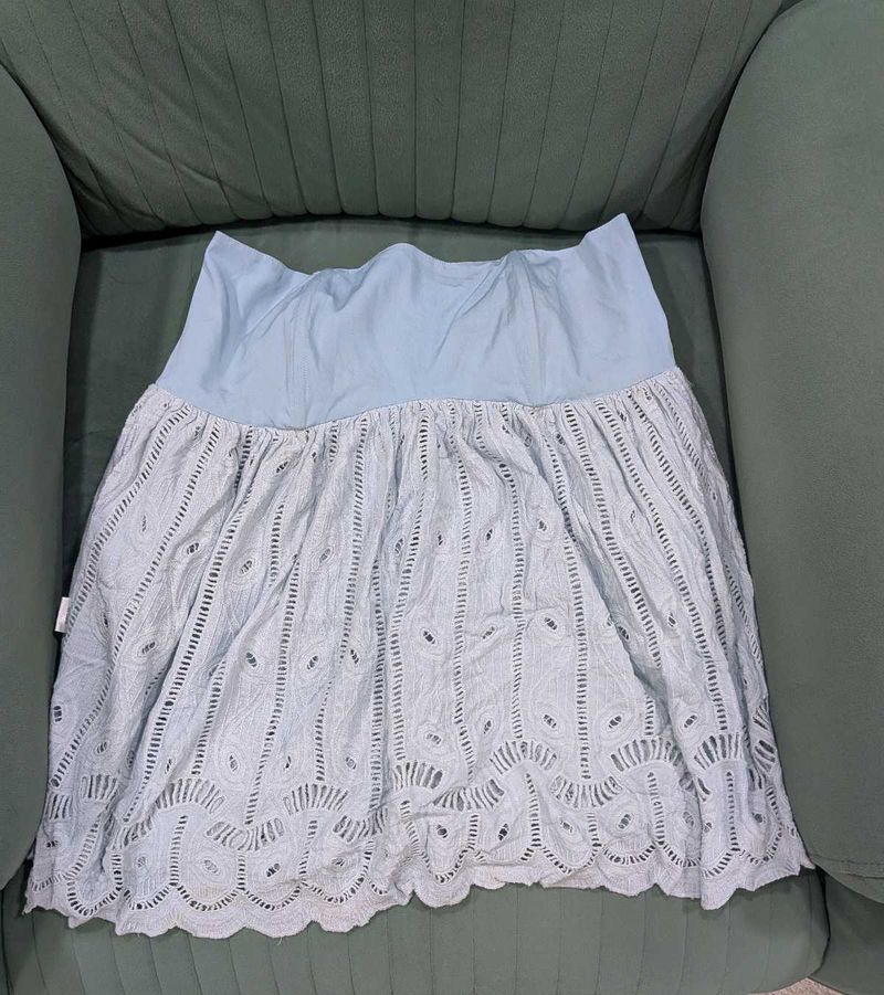 Light Blue Eyelet Top