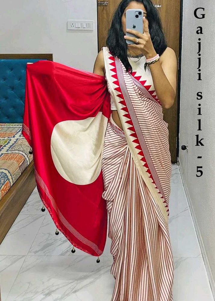 Elegant Striped Saree