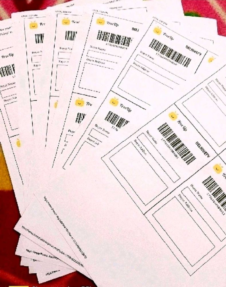 40pcs Both Non Sticky Courier &amp; Fragile Labels