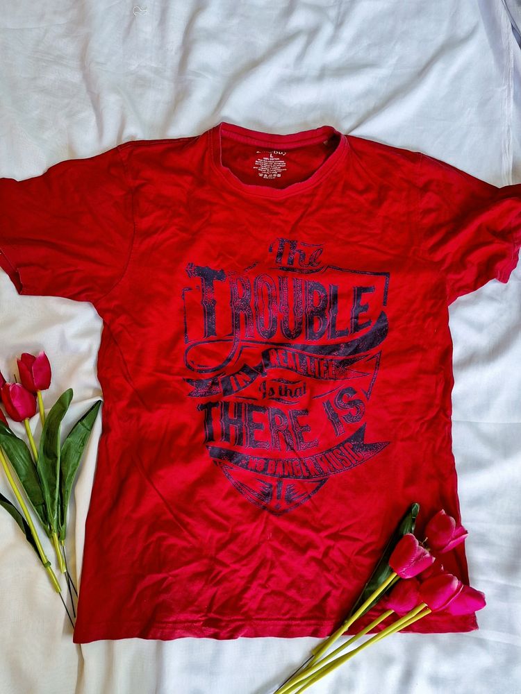 Red Oversized T-shirt