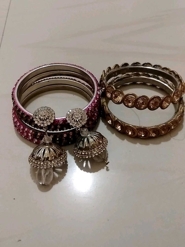 Bangles &amp; Earring Set,used