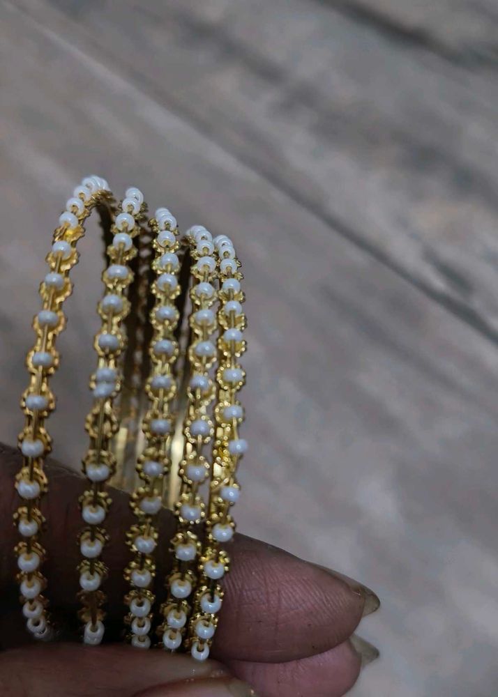Pearl Bangles - Set of 4