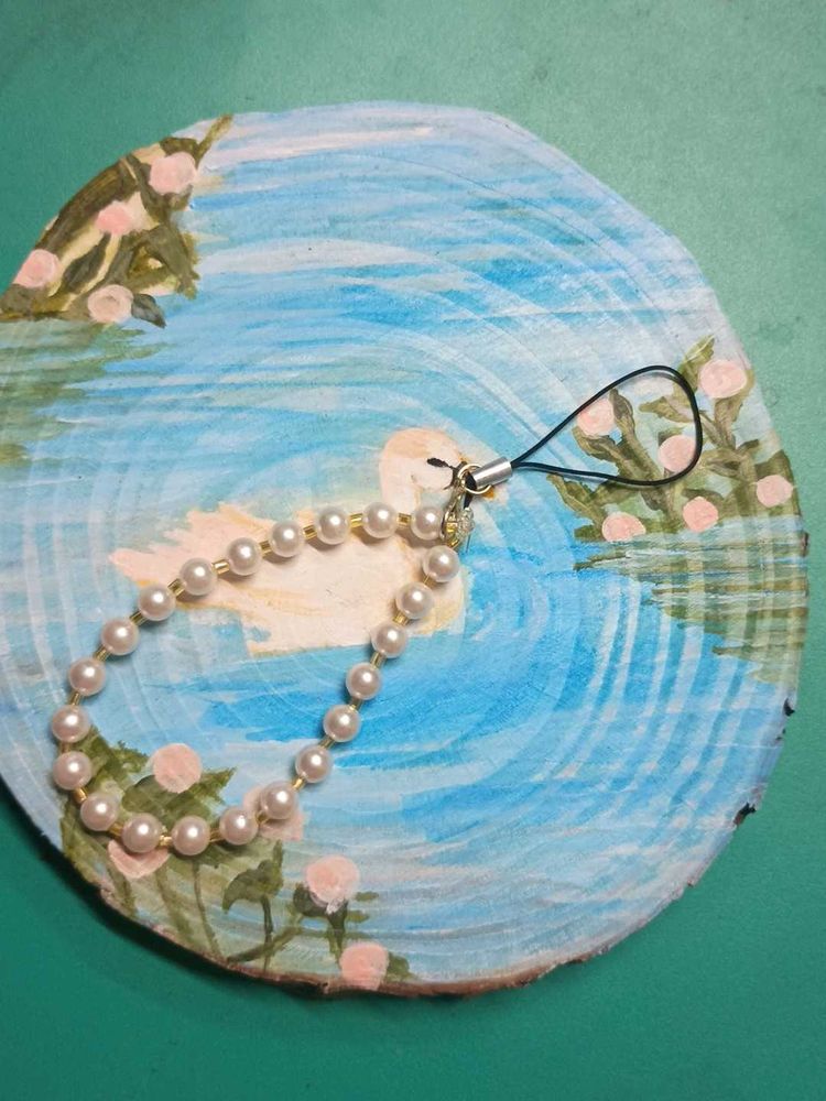 Pearl Beaded Phone charm 🧿