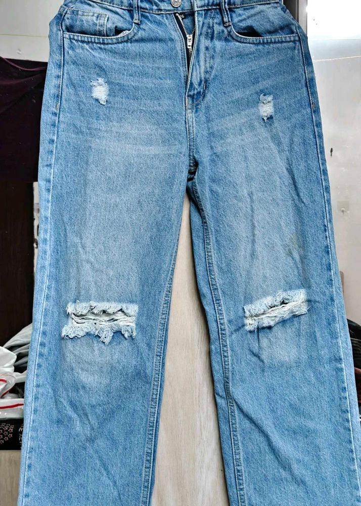 Distressed Denim Jeans