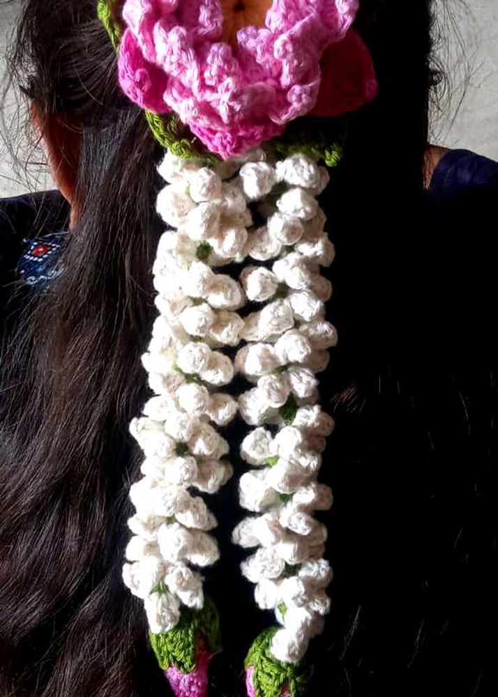 Crochet Flower Hair Accessory