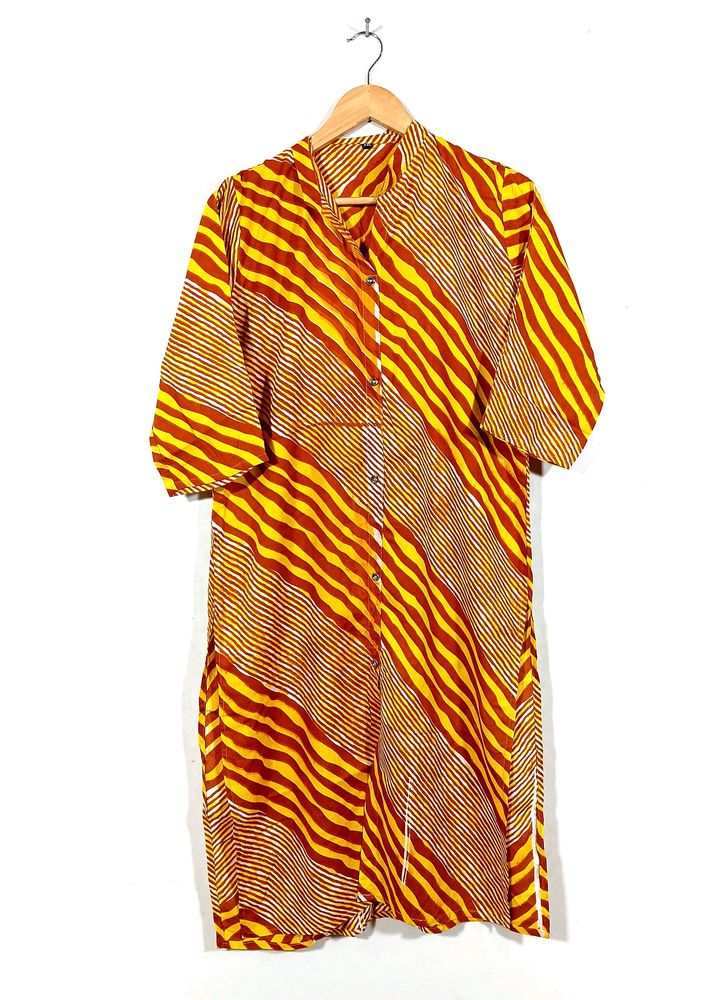 Striped Button-Down Dress