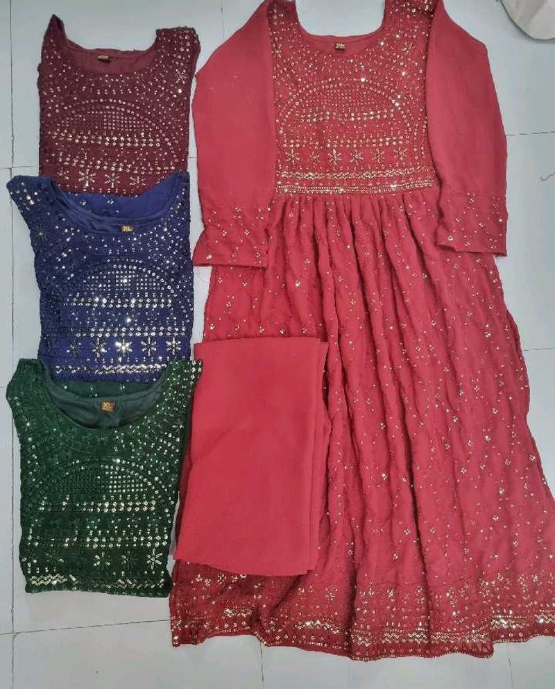 Party wear Naira Cut Kurti Papazo Sets