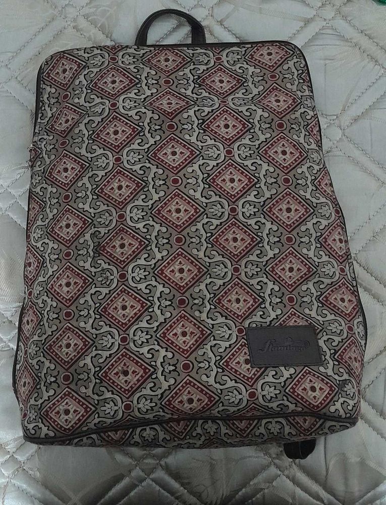 Canvas Backpack with Leather Straps