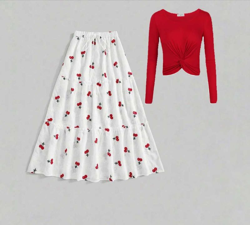 Skirt And Top Set For Women🍒