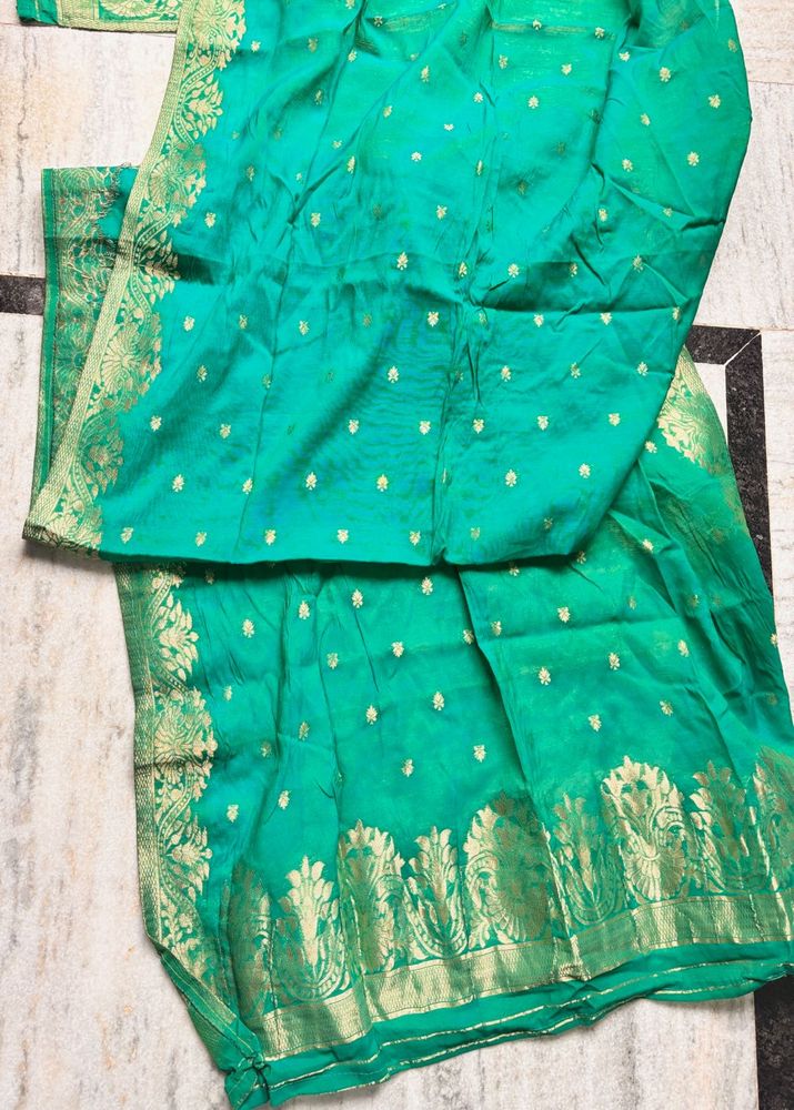 Green Banarasi Dupatta