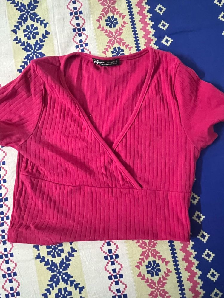 Pink Zara Crop Top