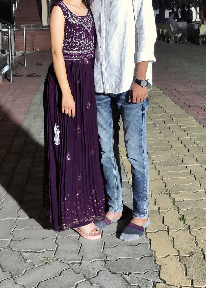 Purple Kurta Plazo Set