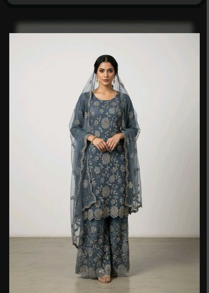 Elegant Embroidered kurti whith gararay