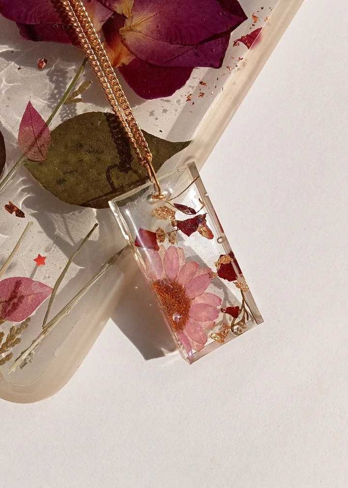 Floral Resin Necklace