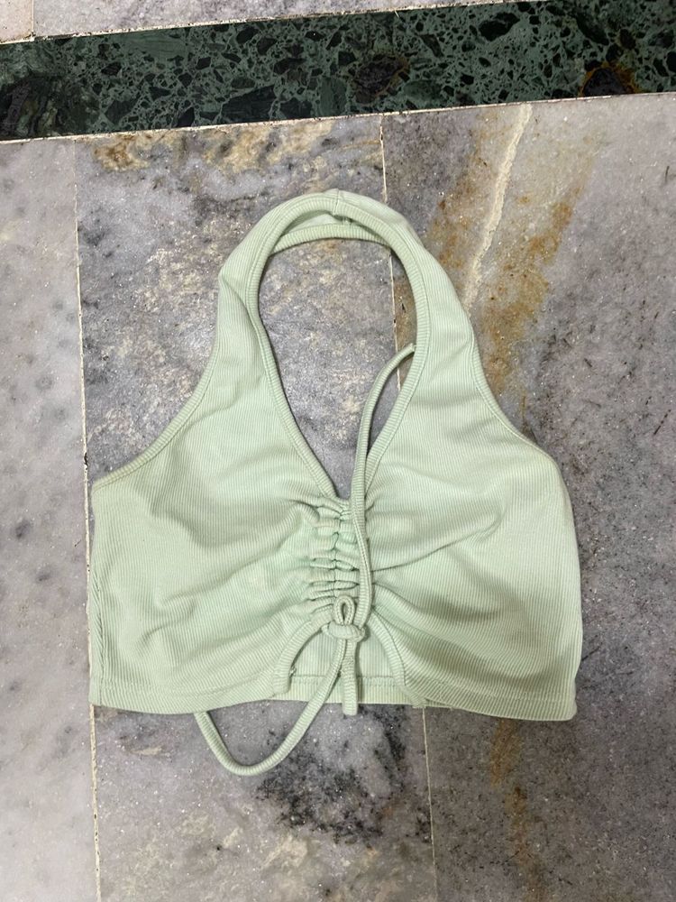 Green Halter Neck Top