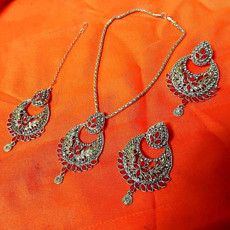 Red &amp; Gold Jewelry Set