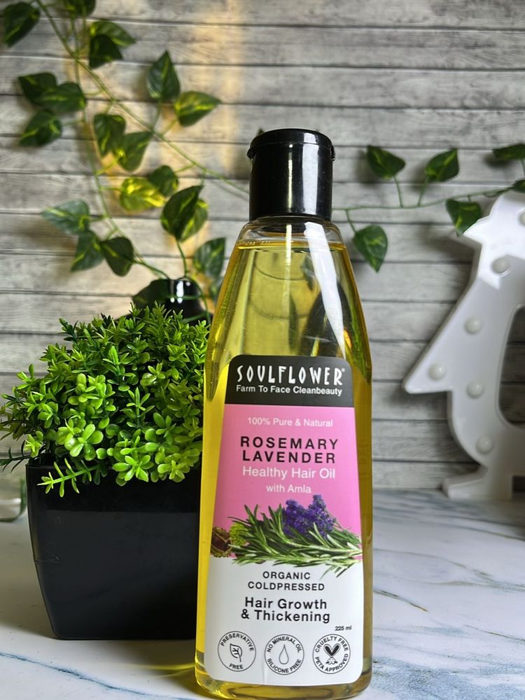 Soulflower Rosemary Lavender Healthy Hair Oil