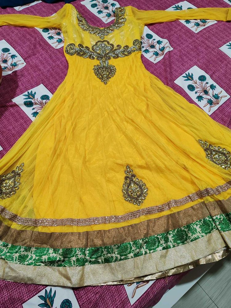Yellow Anarkali Dress