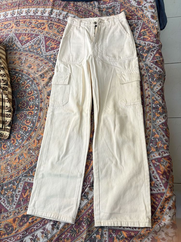 Cargo Cream Jeans