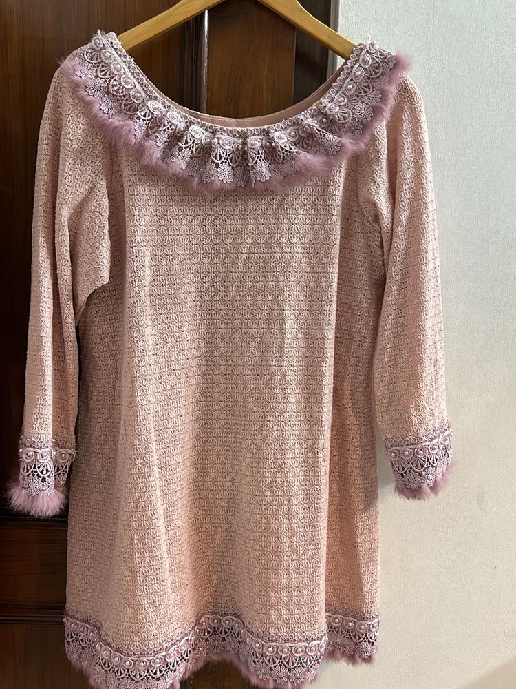 Tunic With Feather Detailing