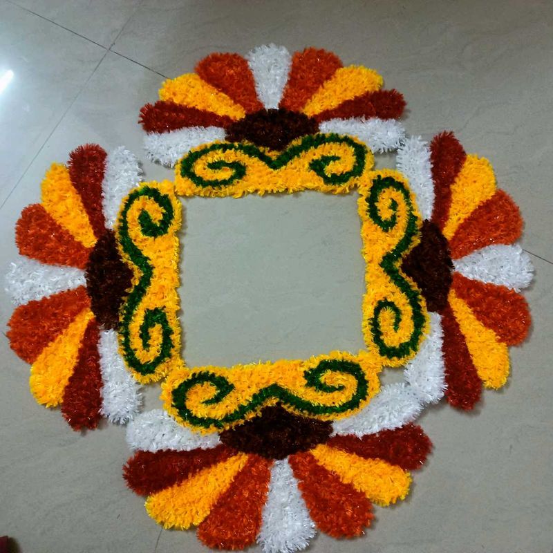 Flower Rangoli Mat