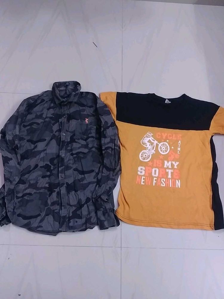 Combo Shirt,And Tsshirt,Slightly Used