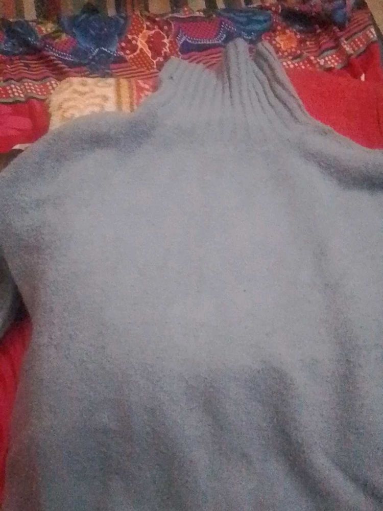 Cozy Blue Turtleneck Sweater