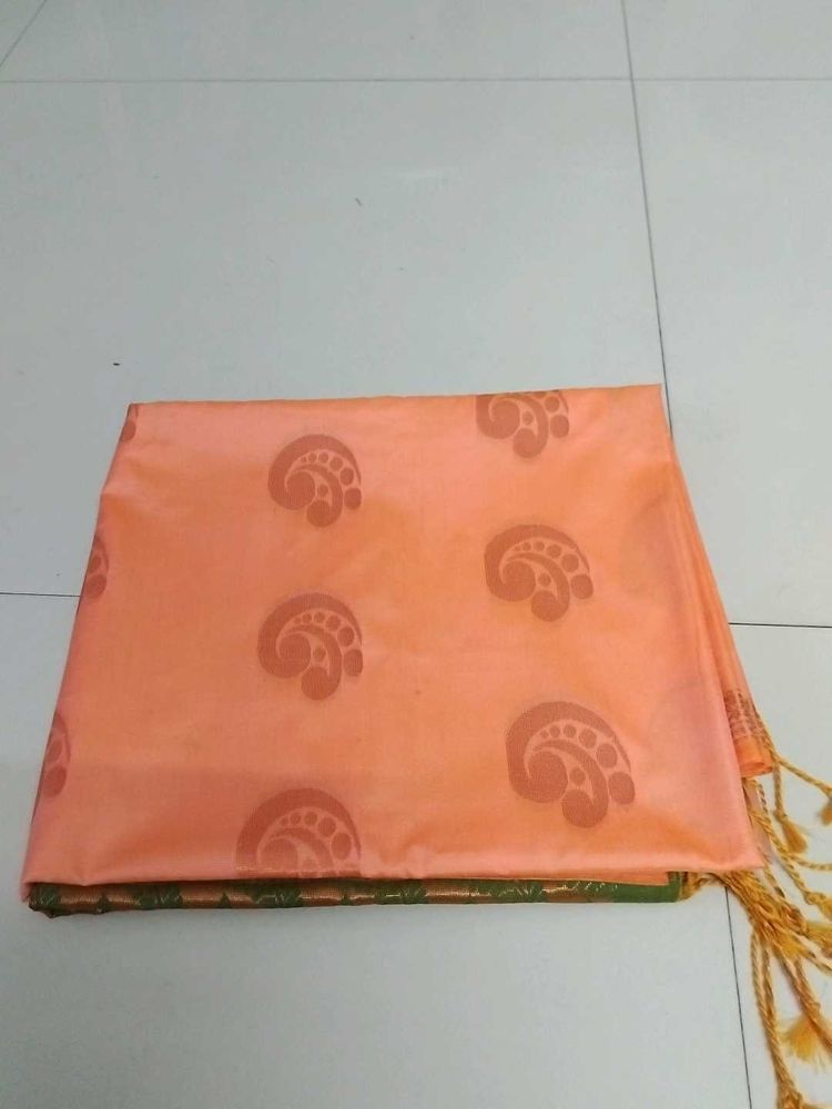 Light Orange Soft Silk Sarees...