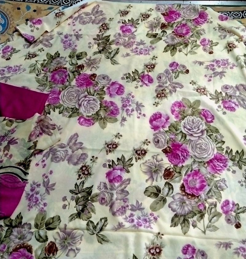 Unstitched Pure Silk Suite Peace