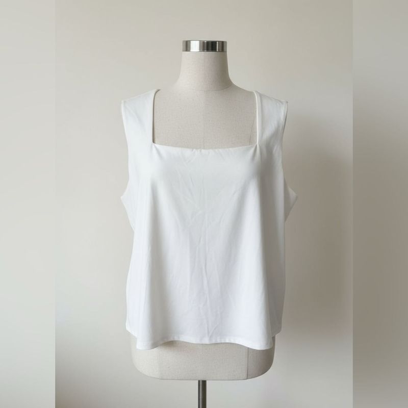 White Sleeveless Top