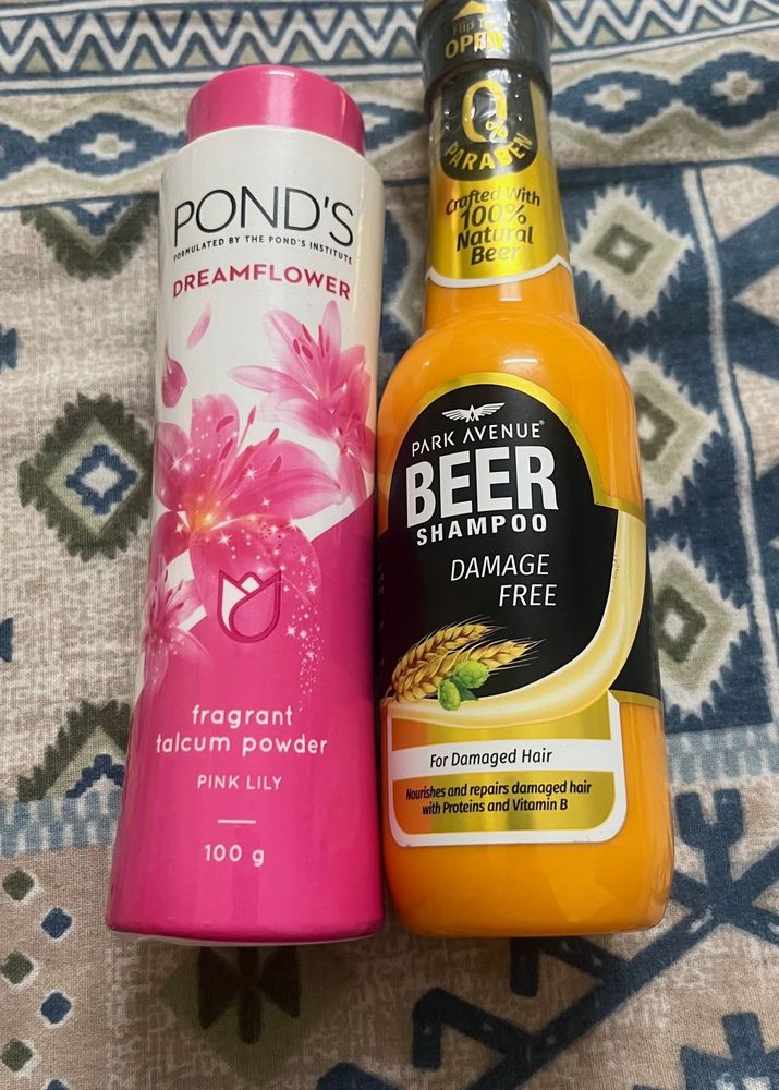 Pond&#39;s Talcum Powder &amp; Park Avenue Beer Shampoo