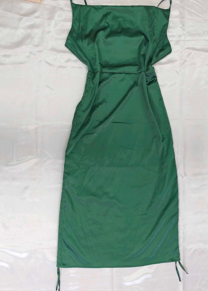 Green Cutout Midi Dress