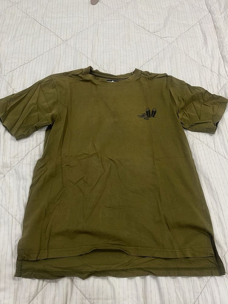 Olive Green Graphic Tee