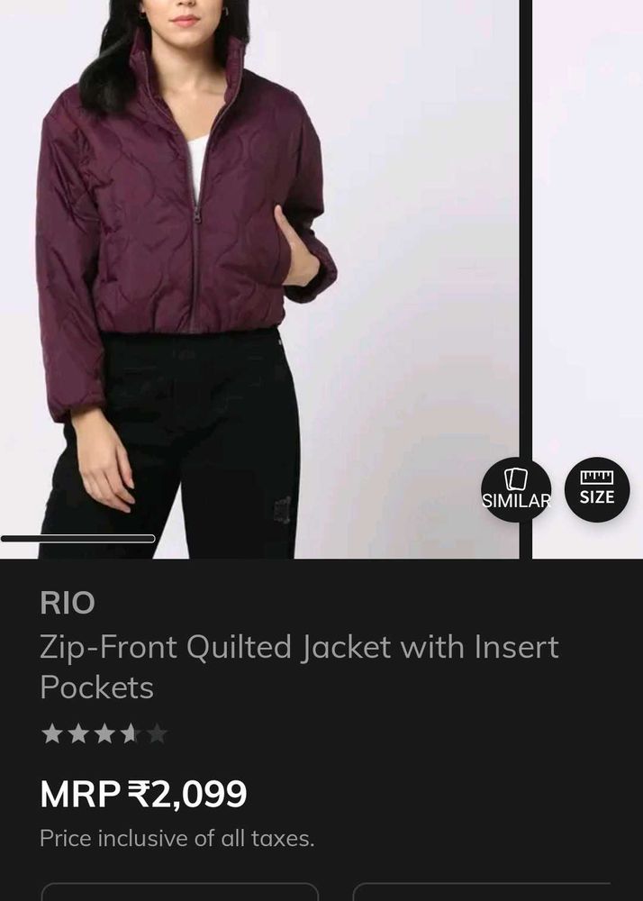 RIO Quilted Zip-Up Jacket