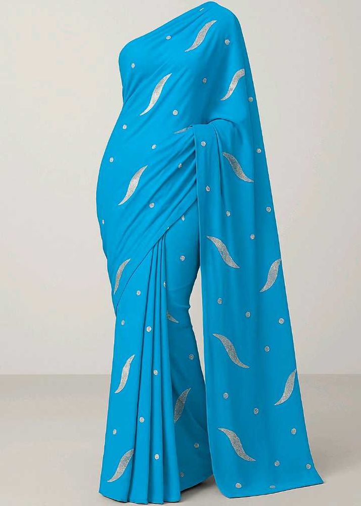 Blue Saree For Wedding And Event