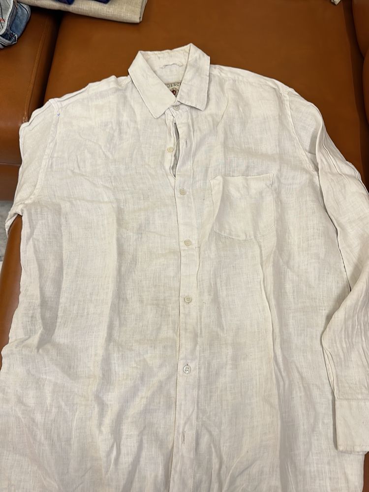 Undercut Off White Shirt