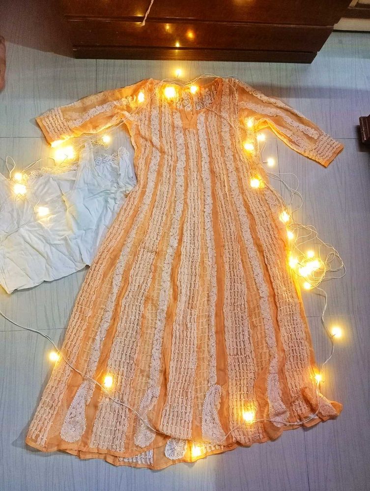 Vintage Style Orange Dress