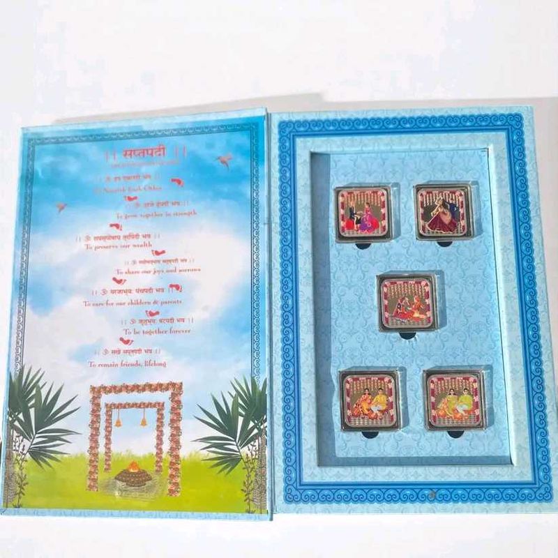 Shubh Vivaah 5gm each coins 999.9 Pure Silver