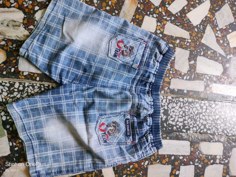 Blue Plaid Shorts