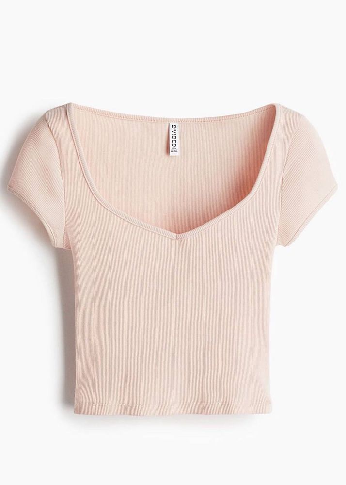 H&amp;M baby pink sweetheart top💗