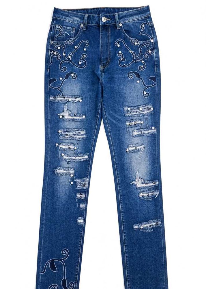 Embellished Denim Jeans